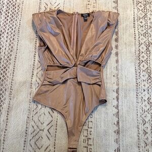 Tan One Piece Bodysuit